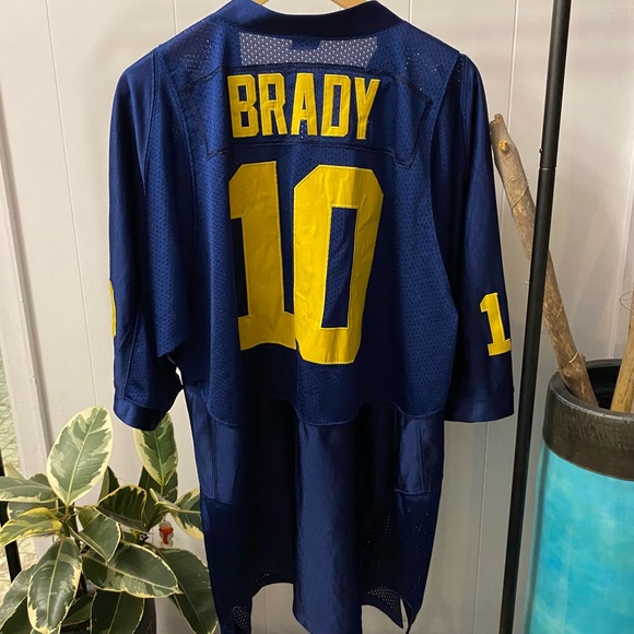 Vtg Nike Team Tom Brady 10 Michigan Wolverines College Football Stitched Sewn - Picture 12 of 15